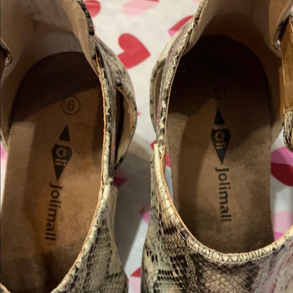 Boutique python wedges! NWOT - Picture 5 of 8